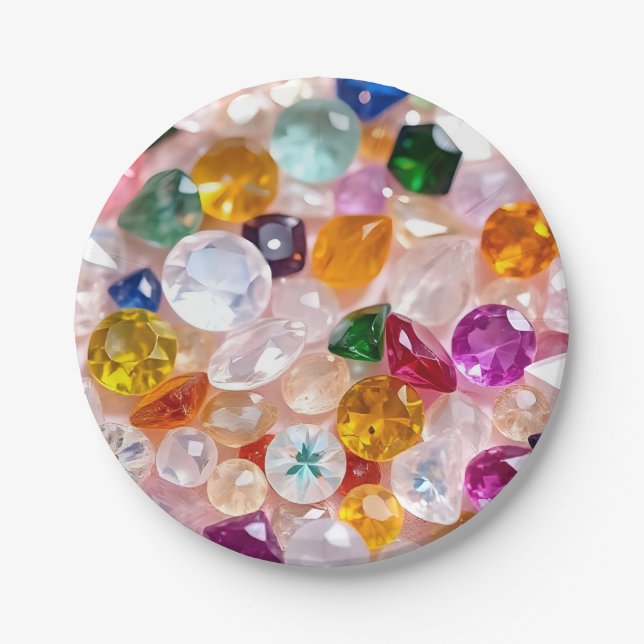 Gemstones Paper Plate (Front)