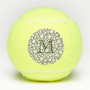 Gemstones Tennis Ball Glam Initial Bling Diamonds