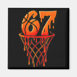 Gen Alpha Slang Kids 67 Basketball Ice Cream Drip  Magnet