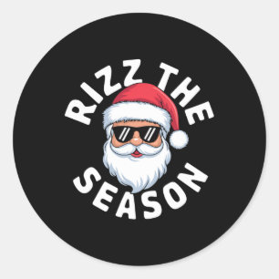 Gen Alpha Slang Santa Rizzler Christmas Rizz The S Classic Round Sticker