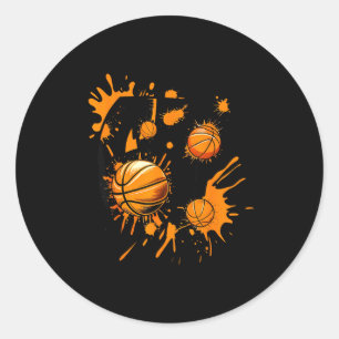 Gen Basketball Six Slang Alpha 67 67 Number Seven Classic Round Sticker