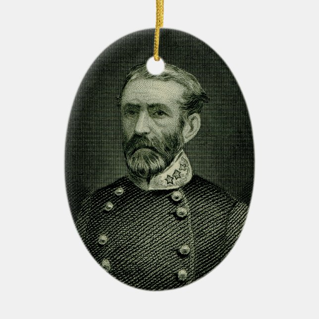 Gen. Braxton Bragg Ceramic Tree Decoration (Front)