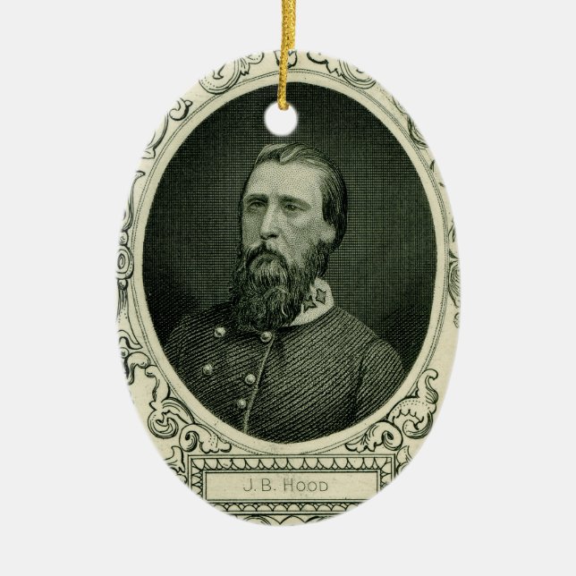 Gen. John Bell Hood Ceramic Tree Decoration (Front)