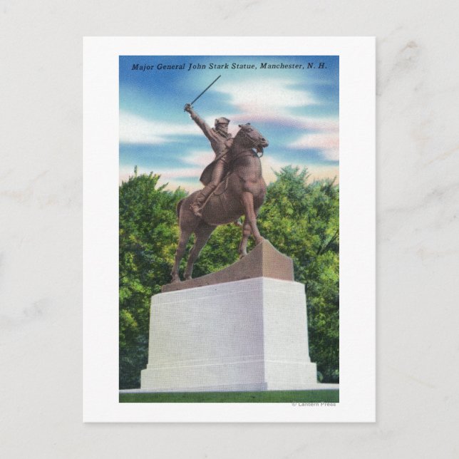 Gen John Stark Statue View Postcard (Front)