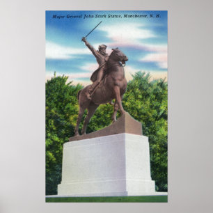 Gen John Stark Statue View Poster