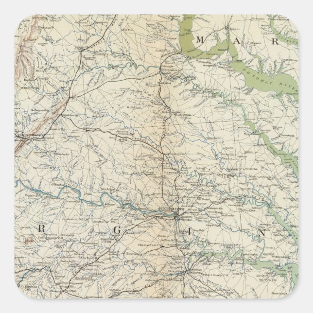 Gen map II Square Sticker (Front)