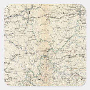 Gen map V Square Sticker