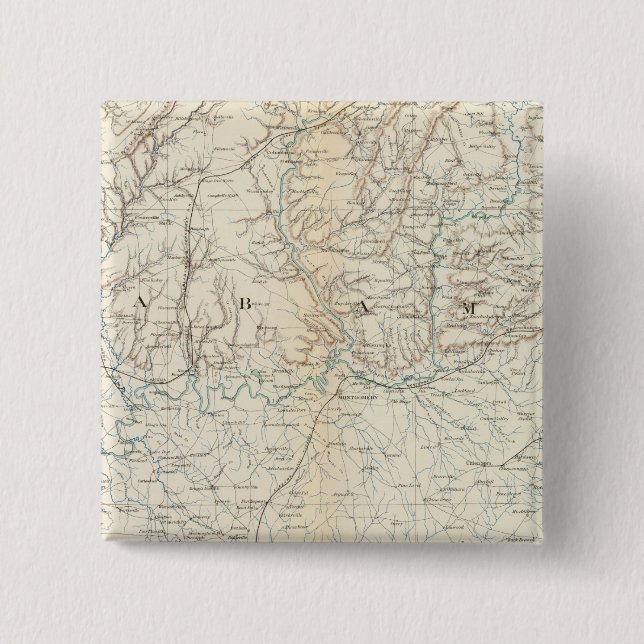 Gen map XIII 15 Cm Square Badge (Front)