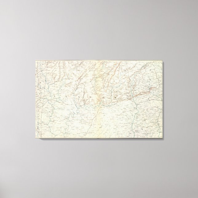 Gen map XIII Canvas Print (Front)