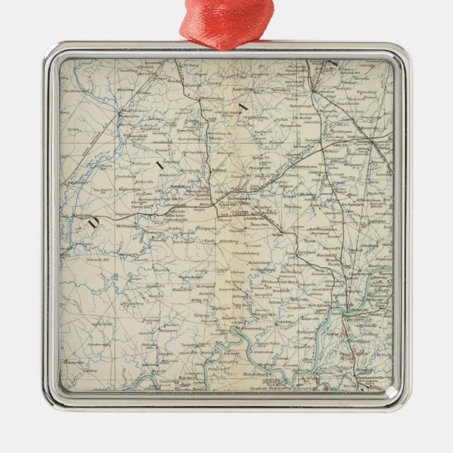 Gen map XVI Metal Tree Decoration (Front)