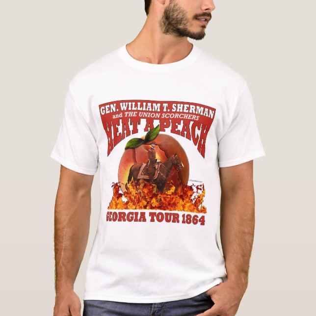 Gen Sherman 'Heat a Peach' Tour 1864 Shirt (Light) (Front)