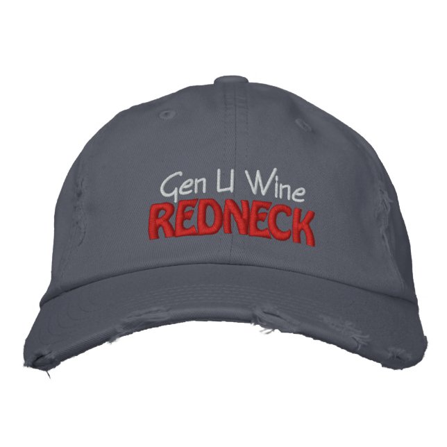 Gen U Wine REDNECK Embroidered Hat (Front)