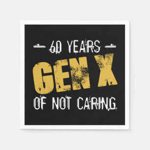 Gen X 60 Birthday Napkin