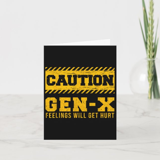 Gen-x Feelings Will Get Hurt Funny Dad Fathers Day Card (Front)