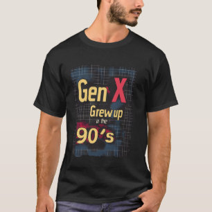 Gen X Grew Up in the 90s Retro Synthwave Nostalgia T-Shirt
