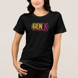 Gen X Lots of Memories No Evidence Humour Quote Tri-Blend Shirt