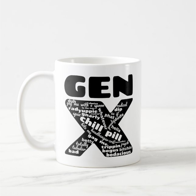 Gen X Phrases Mug (Left)