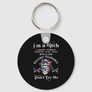 Gen X Skeleton I’m A Beautiful Intelligent Skeleto Key Ring