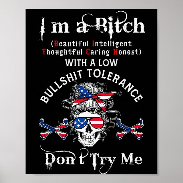 Gen X Skeleton I’m A Beautiful Intelligent Skeleto Poster (Front)