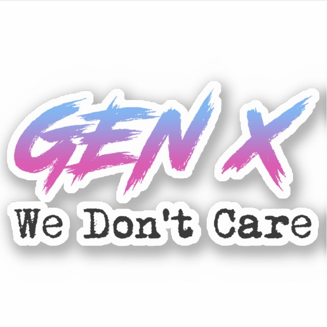 Gen X - We Don't Care (Front)