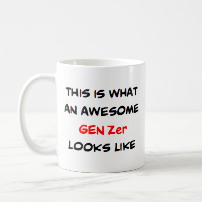 gen xer, awesome coffee mug (Left)