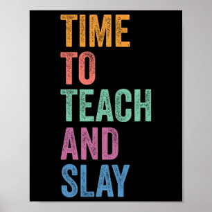 Gen Z Alpha Back To School Teacher Time To Teach A Poster