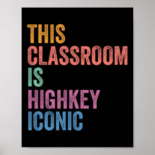 Gen Z Alpha Back To School This Clroom Is Highkey  Poster