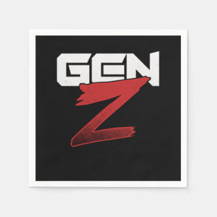 Gen Z Millenials Generation Z Boomers Gift Napkin