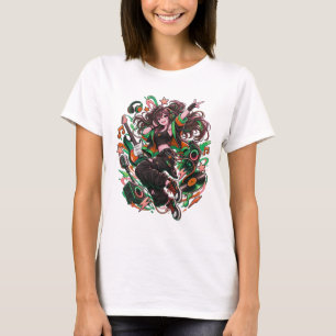 Gen Z Music Girl Rock Guitar DJ Aesthetic Music T-Shirt
