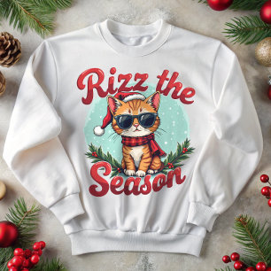 Gen Z Rizz the Season Funny Christmas Santa Claus Sweatshirt