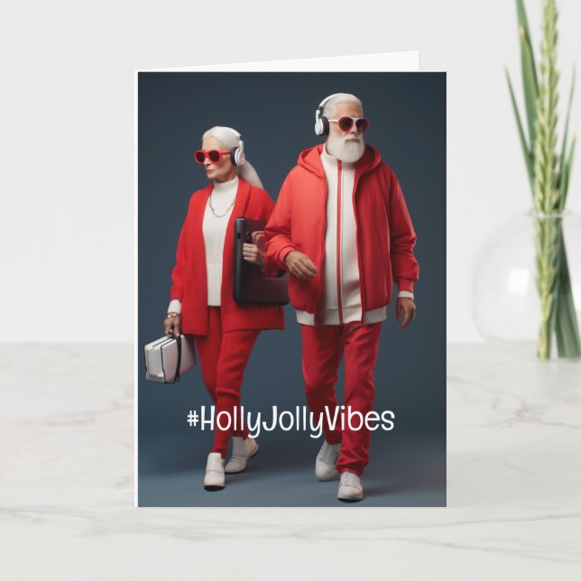 Gen Z Santa Hashtag Holiday Card (Front)