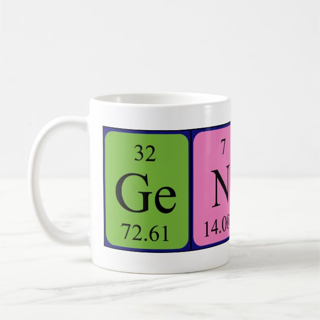 Genaro periodic table name mug (Left)