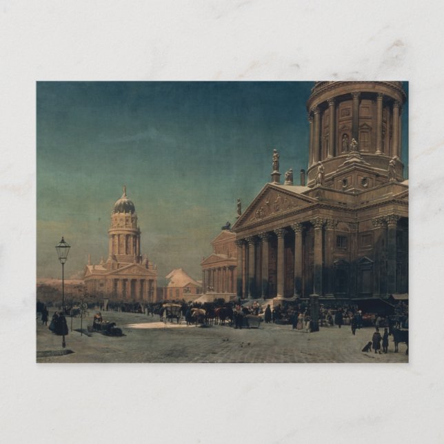 Gendarmenmarkt in Winter, 1857 Postcard (Front)