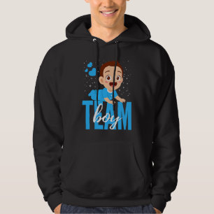 Gender Announcement  Team Boy Baby Party Reveal Pr Hoodie