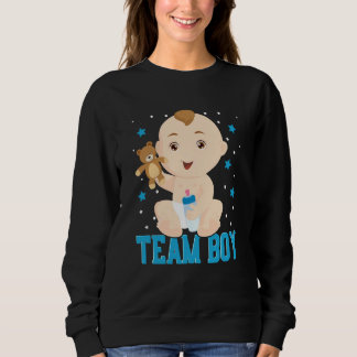 Gender Announcement Team Boy Baby Party Reveal Pre Sweatshirt