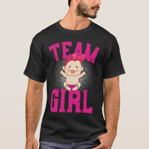 Gender Announcement  Team Girl Baby Party Reveal P T-Shirt