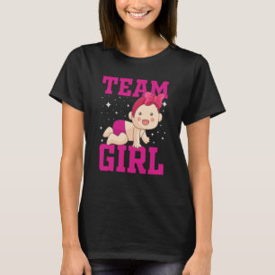 Gender Announcement Team Girl Baby Party Reveal Pr T-Shirt