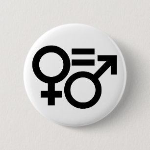 Gender Equality Symbols 6 Cm Round Badge