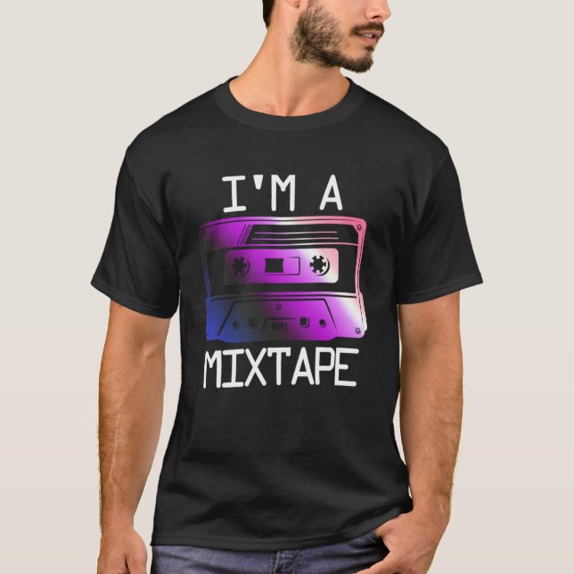 Gender Fluid Cassette Non Binary Neutral Pride Im  T-Shirt (Front)