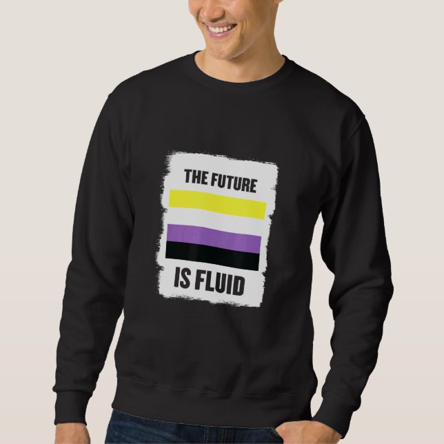 Gender Fluid Enby Genderqueer Non Binary Sweatshirt (Front)