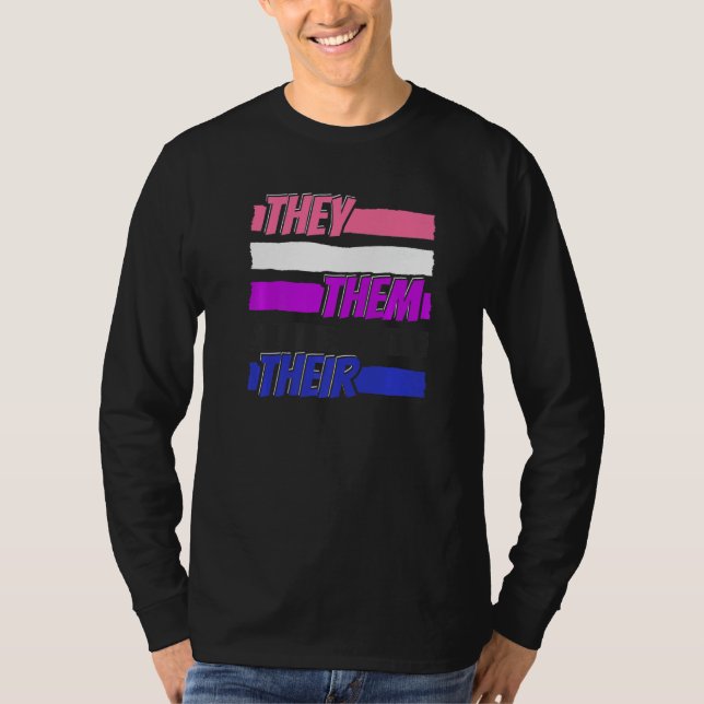 Gender Fluid Genderless - Non Binary Neutral They  T-Shirt (Front)
