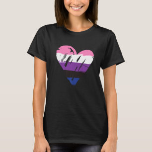 Gender Fluid Pride Heart Flag T-Shirt