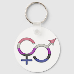 Gender Fluid Symbol Key Ring