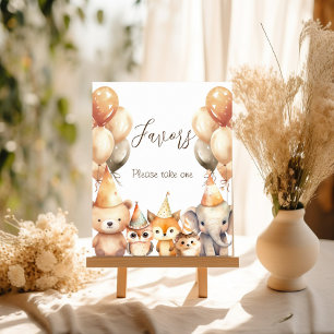 Gender neutral Animals baby shower favours Poster