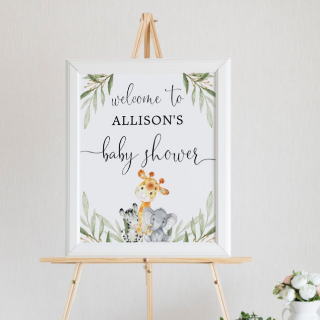 Gender neutral animals baby shower welcome sign (Creator Uploaded)