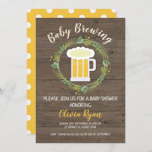 Gender Neutral Baby Brewing Baby Shower Invitation