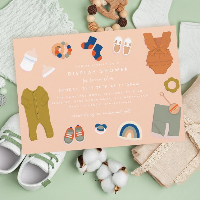 Gender Neutral Baby Gifts Display Shower Invitation (Creator Uploaded)