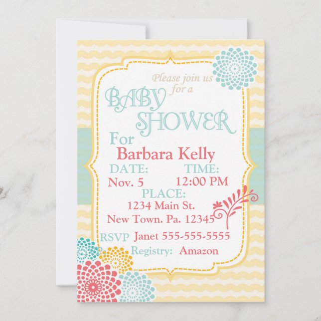 Gender Neutral Baby Shower (Front)