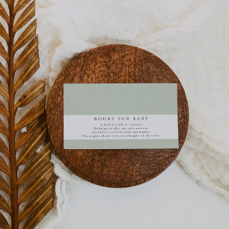 Gender Neutral Baby Shower Books For Baby Enclosure Card