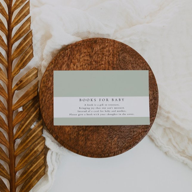 Gender Neutral Baby Shower Books For Baby Enclosure Card (Creator Uploaded)